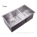 undermount handmade double bowl stainless steel kitchen sink